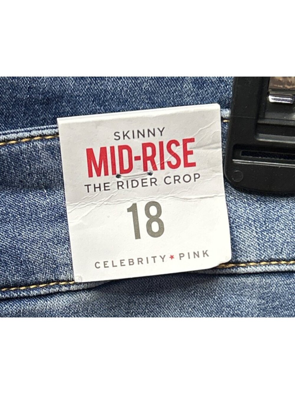 Celebrity Pink Womens  Size 18 Skinny Mid-Rise The Rider Crop Jeans Sustainable - Picture 7 of 9